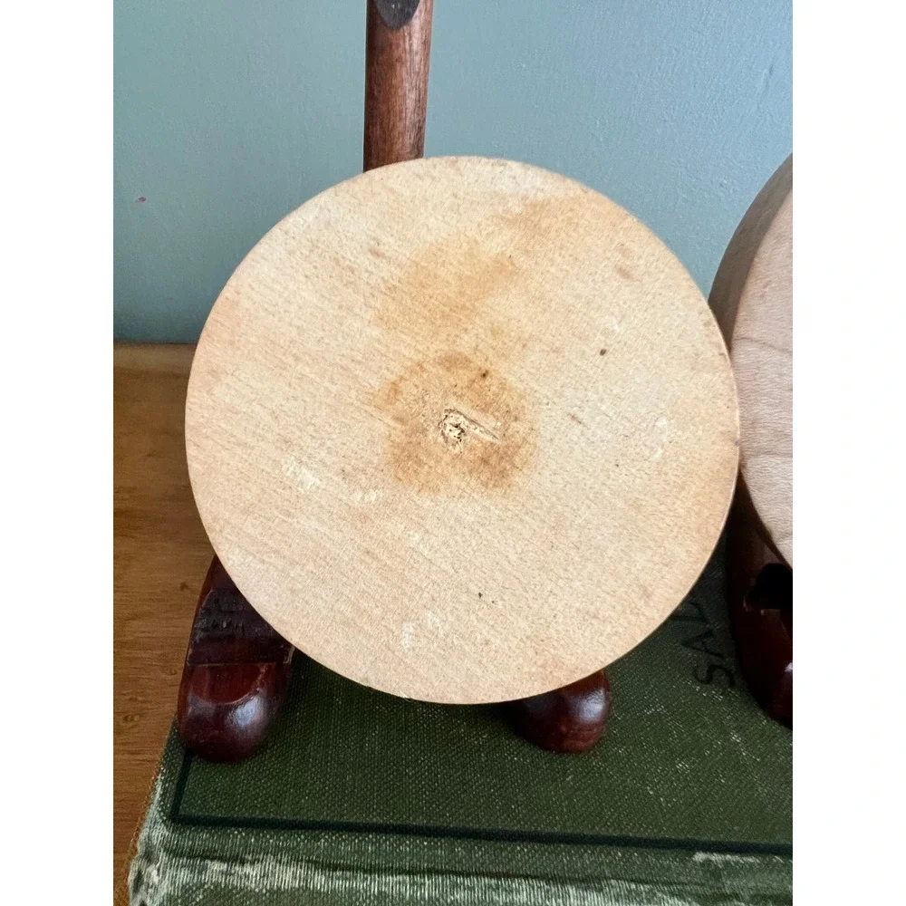 Vintage Wooden Butter Shortbread Molds Set of 2 Scottish Thistle Design